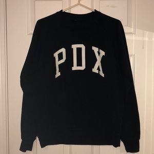 PDX black crewneck